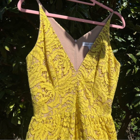 Dress the Population Yellow Lace Maxi Dress - Picture 2 of 6